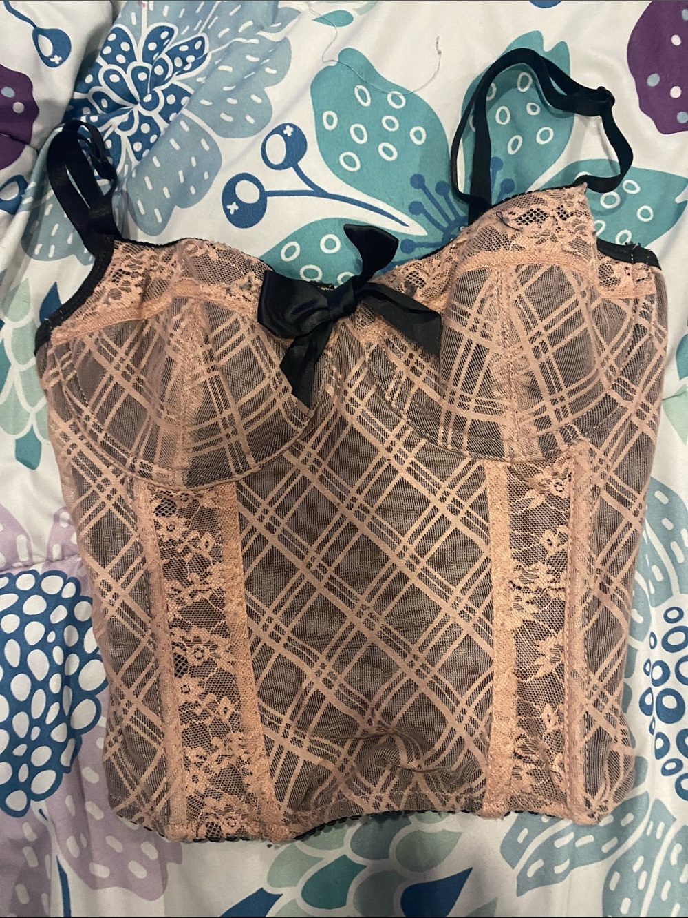 Y2K Dollskill Delia’s lace corset cami 🖤